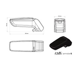 Κονσόλα Χειροφρένου Τεμπέλης Armster S Για Opel Mokka /Mokka X 2012-2020 Μαύρο Χρώμα