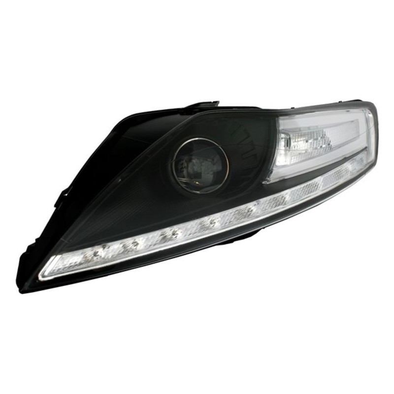 Φανάρια εμπρός led για Ford Mondeo (2008+) - μαύρα , με λάμπες (Η1) - σετ 2τμχ.