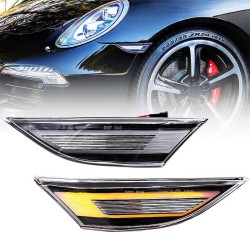 Πλαϊνά Φλας Φτερού Για Porsche  911 Carrera 991 11-16 / Boxster 718 16+ / Cayman 981 12-16 / Cayman 718 16+ Led Dynamic Άσπρα 2 