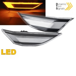 Πλαϊνά Φλας Φτερού Για Porsche  911 Carrera 991 11-16 / Boxster 718 16+ / Cayman 981 12-16 / Cayman 718 16+ Led Dynamic Άσπρα 2 