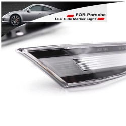 Πλαϊνά Φλας Φτερού Για Porsche  911 Carrera 991 11-16 / Boxster 718 16+ / Cayman 981 12-16 / Cayman 718 16+ Led Dynamic Άσπρα 2 