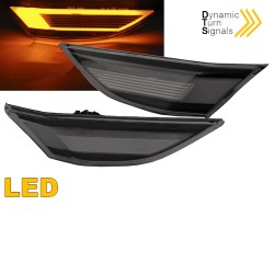 Πλαϊνά Φλας Φτερού Για Porsche  911 Carrera 991 11-16 / Boxster 718 16+ / Cayman 981 12-16 / Cayman 718 16+ Led Dynamic Φιμέ 2 Τ