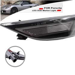 Πλαϊνά Φλας Φτερού Για Porsche  911 Carrera 991 11-16 / Boxster 718 16+ / Cayman 981 12-16 / Cayman 718 16+ Led Dynamic Φιμέ 2 Τ