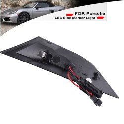 Πλαϊνά Φλας Φτερού Για Porsche  911 Carrera 991 11-16 / Boxster 718 16+ / Cayman 981 12-16 / Cayman 718 16+ Led Dynamic Φιμέ 2 Τ