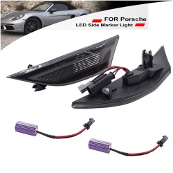 Πλαϊνά Φλας Φτερού Για Porsche  911 Carrera 991 11-16 / Boxster 718 16+ / Cayman 981 12-16 / Cayman 718 16+ Led Dynamic Φιμέ 2 Τ