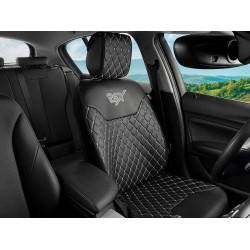 Ημικάλυμμα Αυτοκινήτου Otom RSX Diamond Δερματίνη Κεντητή Καπιτονέ Μαύρο Με Κόκκινη Ραφή RSXD-101 1 Τεμάχιο