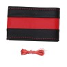 Κάλυμμα Τιμονιού Αυτοκινήτου Otom Stitching Δερματίνη Ραφτό Εξώγαζο Μαύρο - Κόκκινο Medium 37-39cm DK-301
