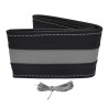 Κάλυμμα Τιμονιού Αυτοκινήτου Otom Stitching Δερματίνη Ραφτό Εξώγαζο Μαύρο - Γκρι Medium 37-39cm DK-305