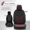 Καλύμματα Αυτοκινήτου Otom Attraction Design Universal Βαμβακερό Ύφασμα / Rachel Σετ Εμπρός / Πίσω 11 Τεμαχίων Μαύρο - Κόκκινο A