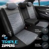 Καλύμματα Αυτοκινήτου Otom Reflective Design Universal Jacquard / Rachel / Δερματίνη Σετ Εμπρός / Πίσω 11 Τεμαχίων Μαύρο - Σκούρ