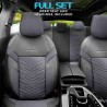 Καλύμματα Αυτοκινήτου Otom Reflective Design Universal Jacquard / Rachel / Δερματίνη Σετ Εμπρός / Πίσω 11 Τεμαχίων Μαύρο - Σκούρ