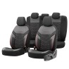 Καλύμματα Αυτοκινήτου Otom Reflective Design Universal Jacquard / Rachel / Δερματίνη Σετ Εμπρός / Πίσω 11 Τεμαχίων Μαύρο Με Κόκκ