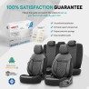Καλύμματα Αυτοκινήτου Otom Comfortline VIP Design Universal Δερματίνη Καπιτονέ Σετ Εμπρός / Πίσω 11 Τεμαχίων Μαύρο Με Άσπρο Κέντ