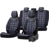 Καλύμματα Αυτοκινήτου Otom GTI Sports Design Universal Jacquard / Lacost / Δερματίνη Σετ Εμπρός / Πίσω 11 Τεμαχίων Μαύρο - Μπλε 