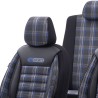 Καλύμματα Αυτοκινήτου Otom GTI Sports Design Universal Jacquard / Lacost / Δερματίνη Σετ Εμπρός / Πίσω 11 Τεμαχίων Μαύρο - Μπλε 
