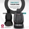 Καλύμματα Αυτοκινήτου Otom GTI Sports Design Universal Jacquard / Lacost / Δερματίνη Σετ Εμπρός / Πίσω 11 Τεμαχίων Μαύρο - Γκρι 