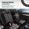 Καλύμματα Αυτοκινήτου Otom GTI Sports Design Universal Jacquard / Lacost / Δερματίνη Σετ Εμπρός / Πίσω 11 Τεμαχίων Μαύρο - Γκρι 