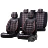 Καλύμματα Αυτοκινήτου Otom GTI Sports Design Universal Jacquard / Lacost / Δερματίνη Σετ Εμπρός / Πίσω 11 Τεμαχίων Μαύρο - Κόκκι