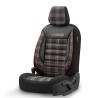 Καλύμματα Αυτοκινήτου Otom GTI Sports Design Universal Jacquard / Lacost / Δερματίνη Σετ Εμπρός / Πίσω 11 Τεμαχίων Μαύρο - Κόκκι