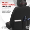 Καλύμματα Αυτοκινήτου Otom GTI Sports Design Universal Jacquard / Lacost / Δερματίνη Σετ Εμπρός / Πίσω 11 Τεμαχίων Μαύρο - Κόκκι
