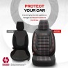 Καλύμματα Αυτοκινήτου Otom GTI Sports Design Universal Jacquard / Lacost / Δερματίνη Σετ Εμπρός / Πίσω 11 Τεμαχίων Μαύρο - Κόκκι