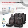 Καλύμματα Αυτοκινήτου Otom GTI Sports Design Universal Jacquard / Lacost / Δερματίνη Σετ Εμπρός / Πίσω 11 Τεμαχίων Μαύρο - Κόκκι