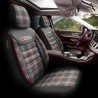 Καλύμματα Αυτοκινήτου Otom GTI Sports Design Universal Jacquard / Lacost / Δερματίνη Σετ Εμπρός / Πίσω 11 Τεμαχίων Μαύρο - Κόκκι
