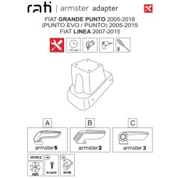 Βάση Τεμπέλη Ειδική Για Fiat Grande Punto 05-18 / Fiat Linea 07-15 Armster Rati 1 Τεμάχιο