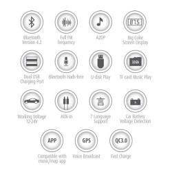 Hands Free / FM Transmitter / USB Φορτιστής / AUX / Bluetooth 1600