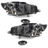 Φανάρια εμπρός led για Vw Passat CC (2008-2012) - μαύρα ,  χωρίς  λάμπες (Η1) - σετ 2τμχ.
