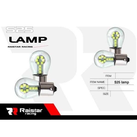 Λαμπτήρες LED διπολικοί - S25 - R-DS25D-03AU - 2pcs - 110222