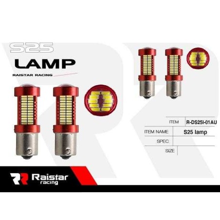 Λαμπτήρες LED μονοπολικοί - S25 - R-DS25I-01AU - 2pcs - 110203