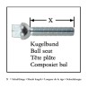 Μπουλόνια M14x1.5 37mm 10 Τεμάχια