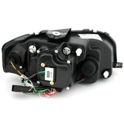 Φανάρια εμπρός led Light Bar Design για Audi A3 (2003-2008) -μαύρα , με λάμπες (H7/Η1) - σετ 2τμχ.