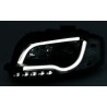 Φανάρια εμπρός led Light Bar Design για Audi A3 (2003-2008) -μαύρα , με λάμπες (H7/Η1) - σετ 2τμχ.