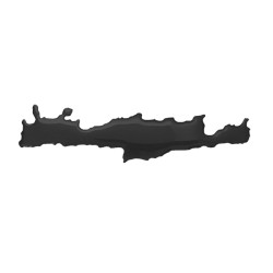 Αυτοκόλλητο Αυτοκινήτου ''Κρήτη΄΄ 10cm x 4.5cm Μαύρο Με Επικάλυψη Σμάλτου 1 Τεμάχιο