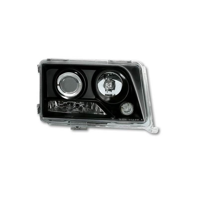 Φανάρια εμπρός για Mercedes W124 (1993-1995) - μαύρα , χωρίς λάμπες (Η7) - σετ 2τμχ.