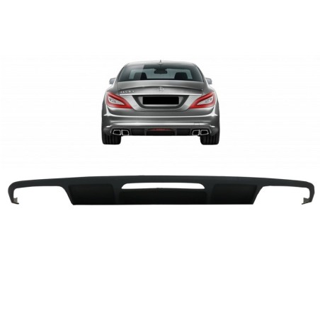 Diffuser Πίσω Προφυλακτήρα Για Mercedes-Benz CLS W218 11-18 CLS63 Amg Look Για Απλή Έκδοση Προφυλακτήρα Με 2 Διπλές Εξατμίσεις Δ