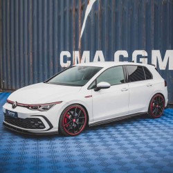 Πλαινά Μαρσπιέ Για VW Golf VIII (8) 20+ Πρόσθετο Για GTI & R Μασπιέ Γυαλιστερό Μαύρο Από Abs Πλαστικό Maxton Design 2 Τεμάχια