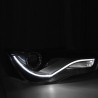 Μπροστινά Φανάρια Set Για Audi A1 8X 10-14 True DRL Tube Μαύρα H7 Με Μοτέρ Depo