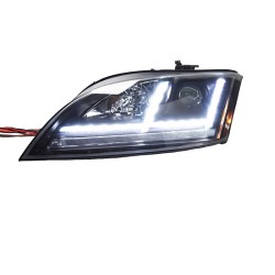 Μπροστινά Φανάρια Set Για Audi TT 8J 06-10 DRL & Led Signal Dynamic Μαύρα Xenon Έκδοση D1S/H1 Με Μοτέρ Sonar