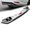 Diffuser Πίσω Προφυλακτήρα Universal Sport Look Μαύρο / Ασημί Με Διακοσμητικές Μπούκες Εξάτμισης Από Abs Πλαστικό 120cm x 17cm x
