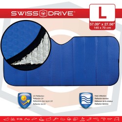 Ηλιοπροστασία Παρμπρίζ Αλουμινίου Μπλε Matte Large MATTBLU 145 x70 cm 1 Τεμάχιο