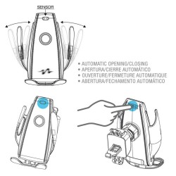 Βάση Κινητού Αυτοκινήτου Με Wireless Charger Με Βεντούζα Pulse Mobile CARHL14