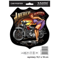 Αυτοκόλλητο Σήμα Αυτοκινήτου ''American Classics'' 16cm x 15cm 1 Τεμάχιο
