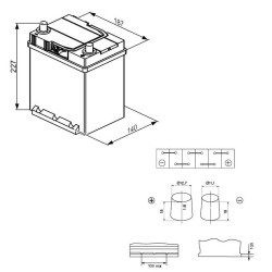 Μπαταρία Αυτοκινήτου 40Ah Δεξιά Στενή Bosch 330Α (ΕΝ) S4030