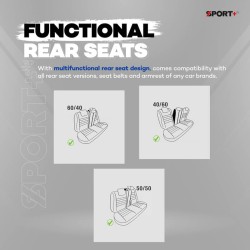 Καλύμματα Αυτοκινήτου Otom Sport Plus City Design Universal Βαμβακερό Ύφασμα / Rachel / Δερματίνη Σετ Εμπρός / Πίσω 11 Τεμαχίων 
