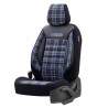 Καλύμματα Αυτοκινήτου Otom GTI Sports Design Universal Jacquard / Lacost / Δερματίνη Σετ Εμπρός / Πίσω 11 Τεμαχίων Μαύρο - Μπλε 