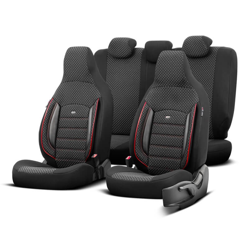 Καλύμματα Αυτοκινήτου Otom Sport Plus City Design Universal Βαμβακερό Ύφασμα / Rachel / Δερματίνη Σετ Εμπρός / Πίσω 11 Τεμαχίων 