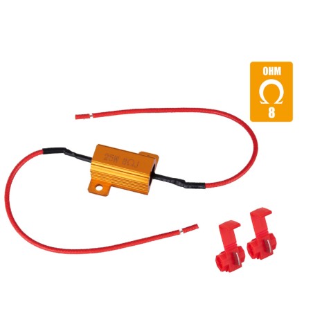 Αντίσταση Canceller Canbus 25Watt 8 Ohm Χρυσή 81642 1 Τεμάχιο